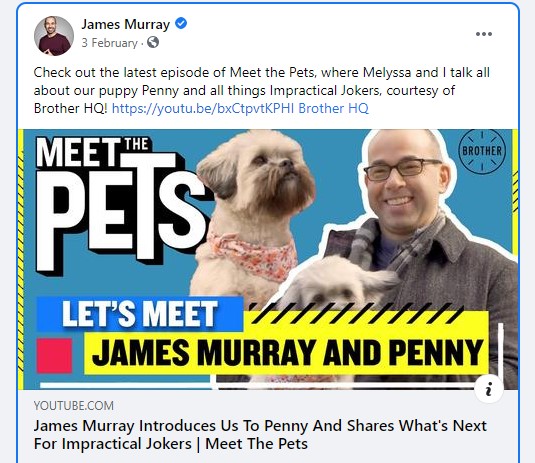 James Murray loves animals