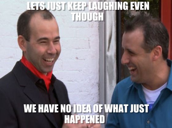 The Impractical Jokers meme of two member