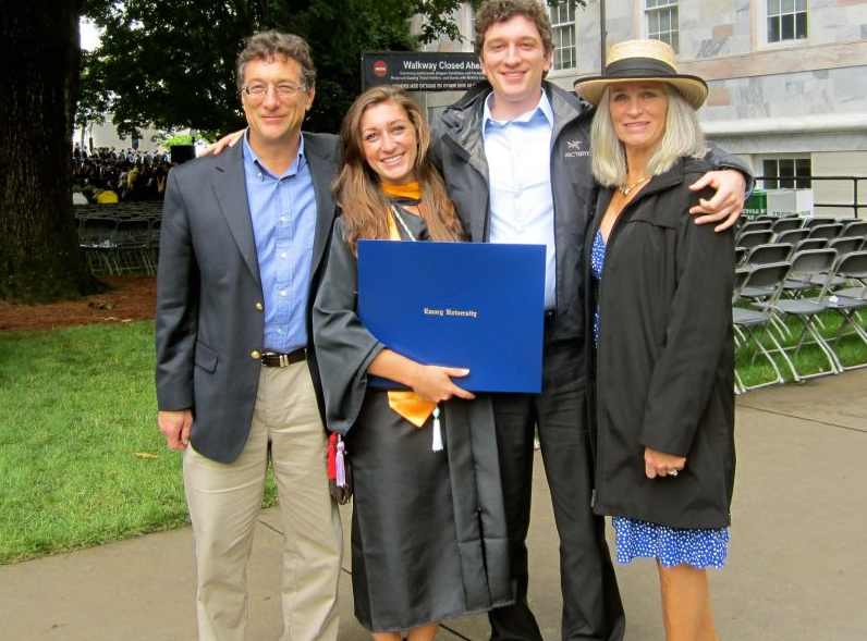 Alex Lagina with his parents and sister