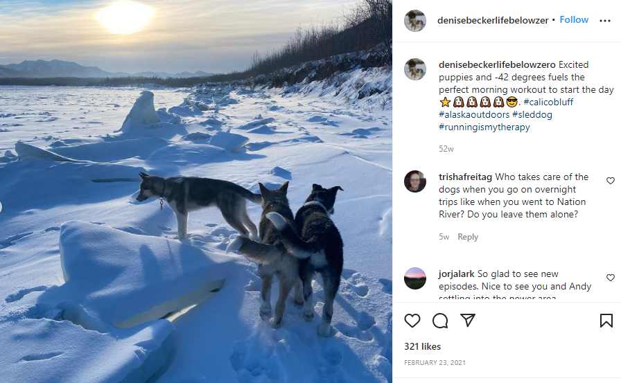Denise Becker posted her picture in Alaska with dogs