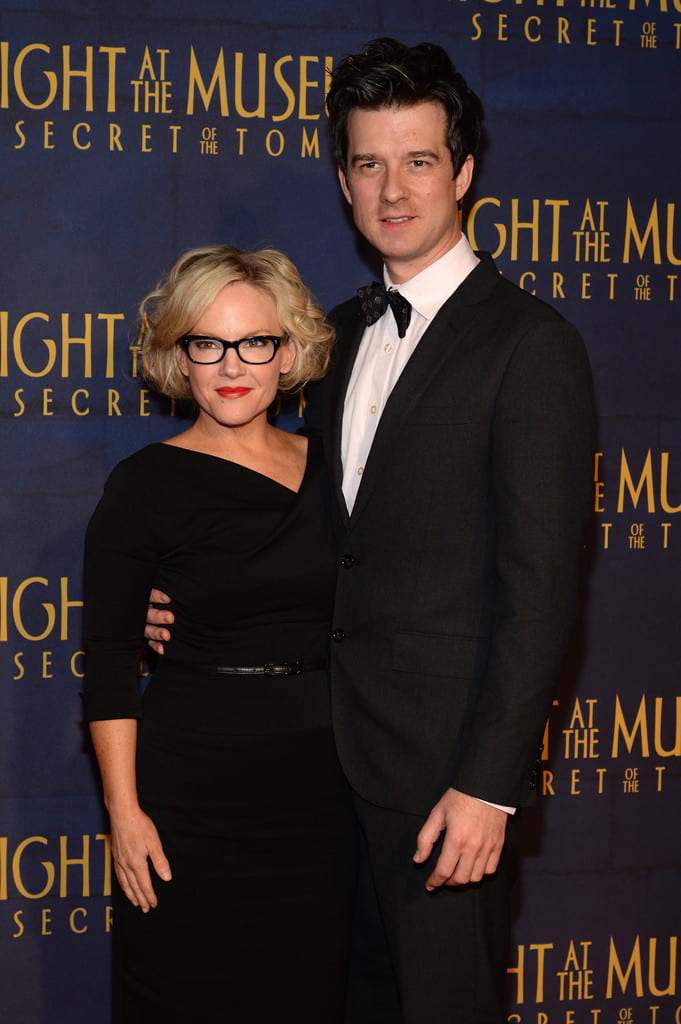 Image of Rachael Harris with her husband, Christian Hebel