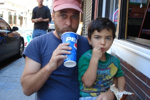 Image of H. Jon Benjamin with his son, Judah Benjamin