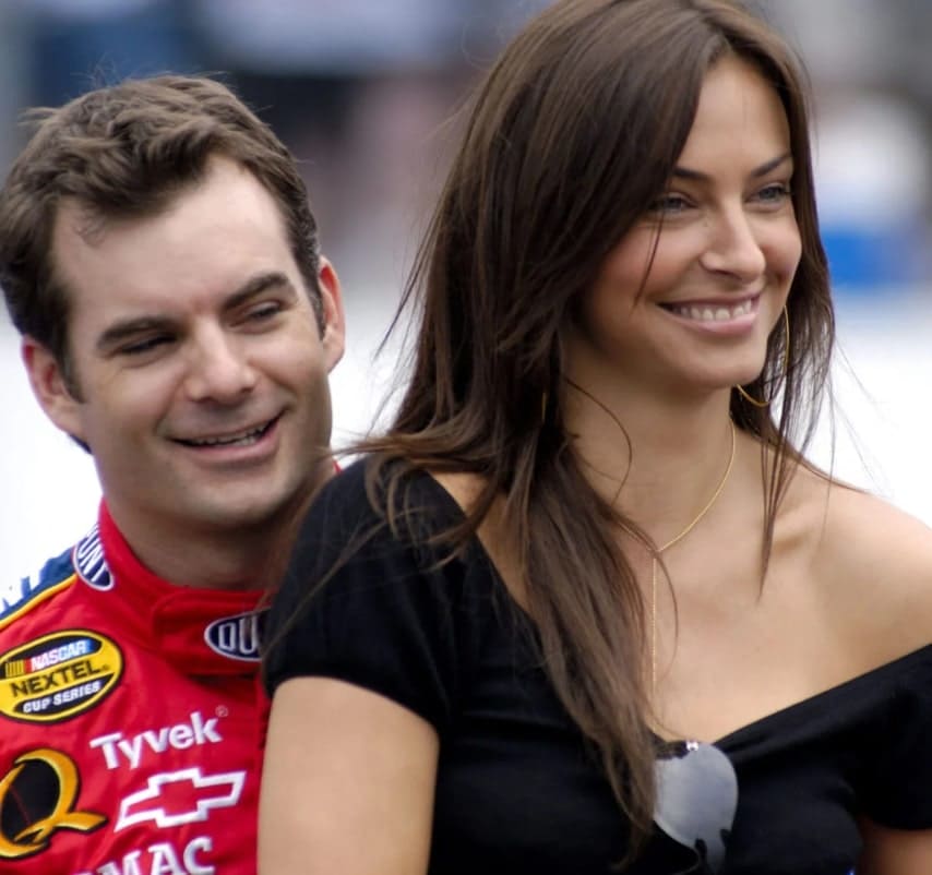 Image of Ingrid Vandebosch with her husband, Jeff Gordon