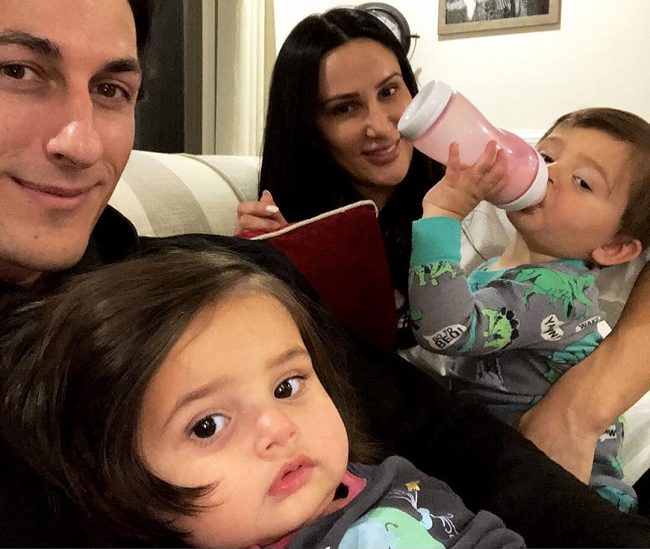 Image of Sadik Hadzovic with his wife, Chelsey Pethick, and their kids