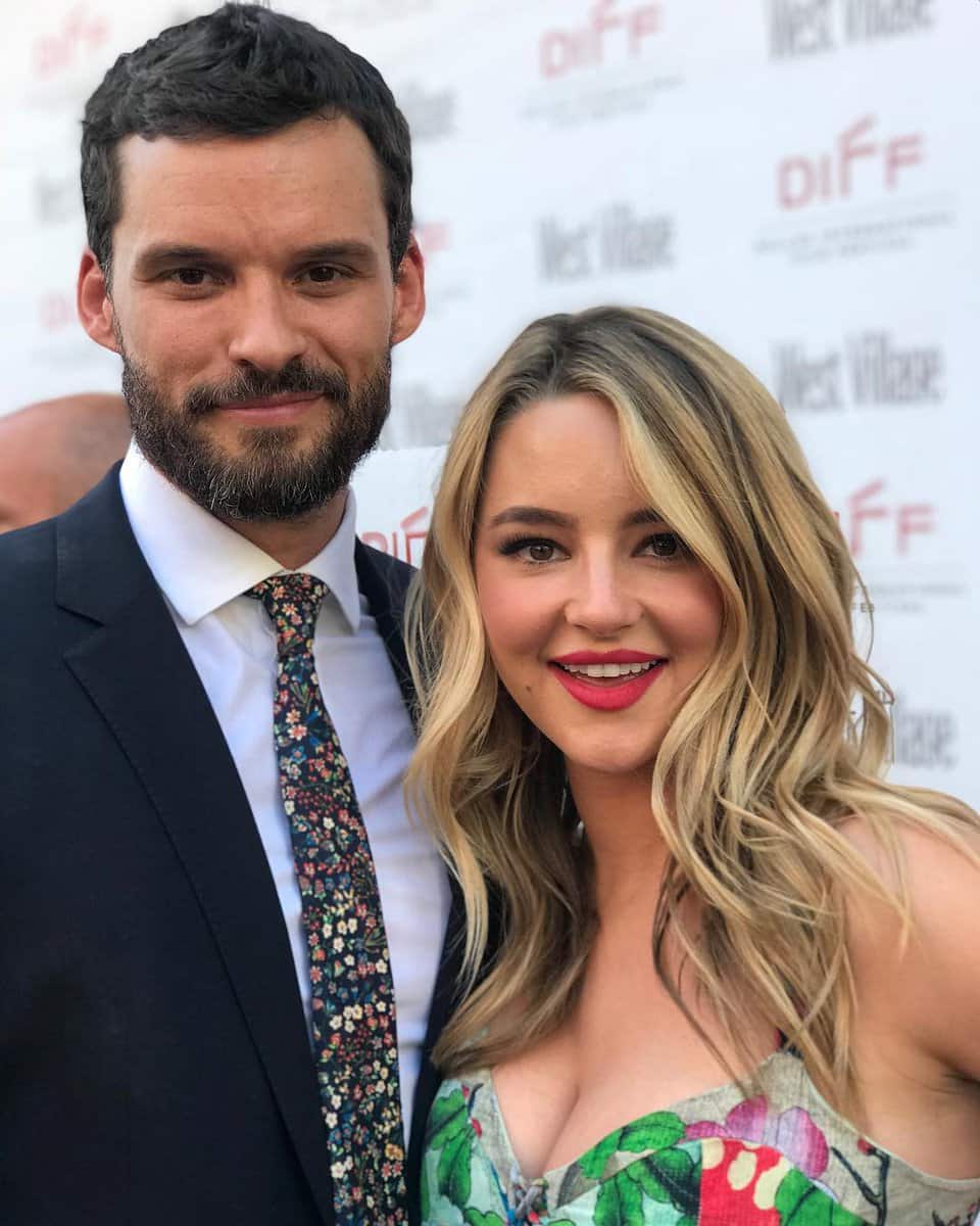 Image of Hassie Harrison with her partner, Austin Nichols